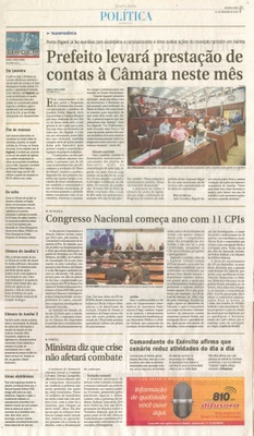 JJ - 01/02/16 - pg 3 - política - Prefeito levará prestação de contas à Câmara neste mês - 