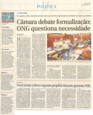 JJ - 03/05/16 - pg 3 - política - Câmara debate formalização; ONG questiona necessidade - 