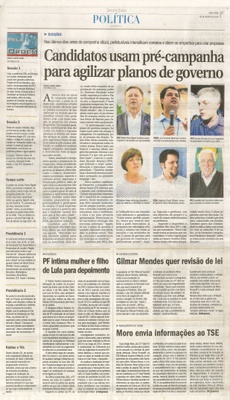 JJ - 09/08/16 - pg 3 - política - Candidatos usam pré-campanha para agilizar planos de governo -