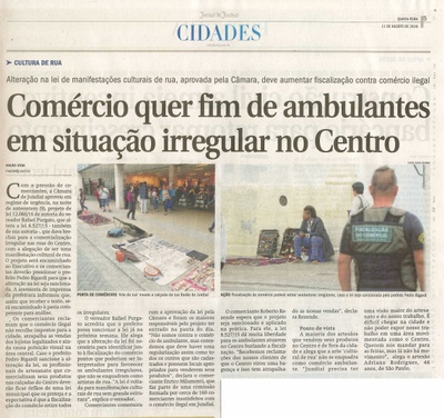 JJ - 11/08/16 - pg 5 - cidades - Comércio quer fim de ambulantes em situação irregular no Centro - 