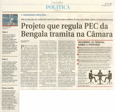 JJ - 27/05/16 - pg 3 - política - Projeto que regula PEC da Bengala tramita na Câmara -