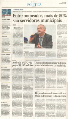 JJ - 19/01/17 - pg 3 - política - Entre nomeados, mais de 50% são servidores municipais -