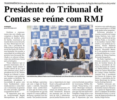 Presidente do Tribunal de Contas se reúne com RMJ
