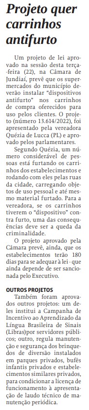 Projeto quer carrinhos antifurto