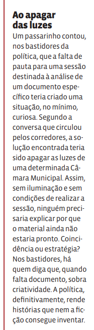 Ao apagar das luzes