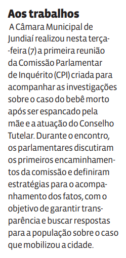 Aos trabalhos