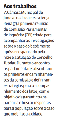 Aos trabalhos