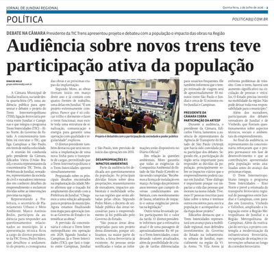 Audiência sobre novos trens teve participação ativa da população