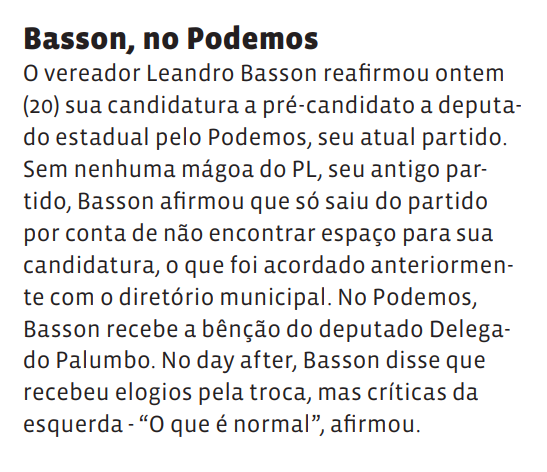 Basson, no Podemos