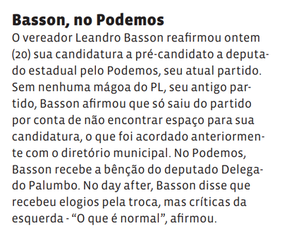 Basson, no Podemos