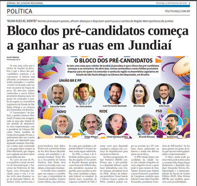 Bloco dos pré-candidatos começa a ganhar as ruas em Jundiaí