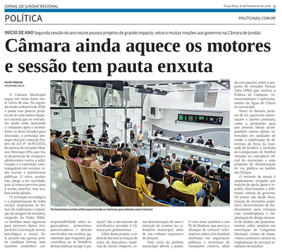 Câmara ainda aquece os motores e sessão tem pauta enxuta