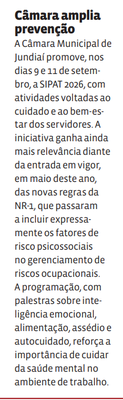 Câmara amplia prevenção