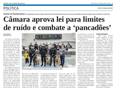 Câmara aprova lei para limites de ruído e combate a ‘pancadões’