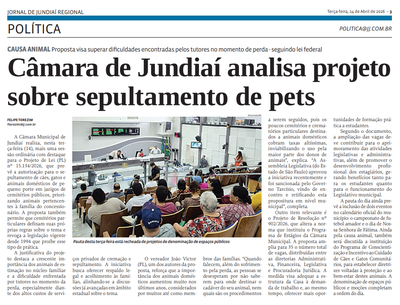 Câmara de Jundiaí analisa projeto sobre sepultamento de pets