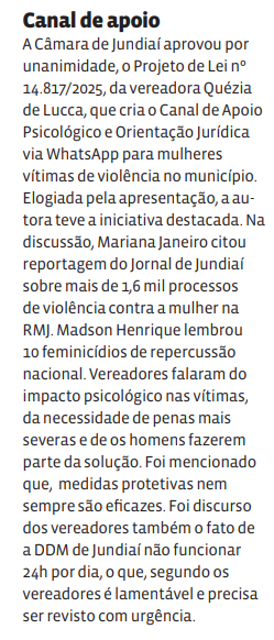Canal de apoio