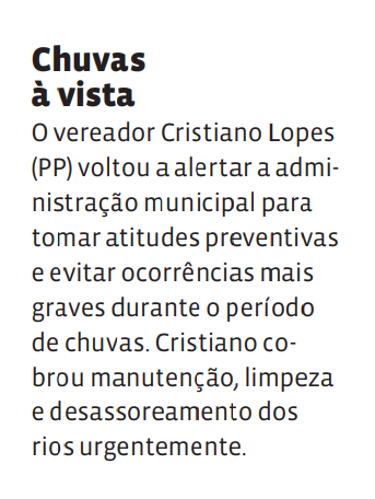 Chuvas à vista