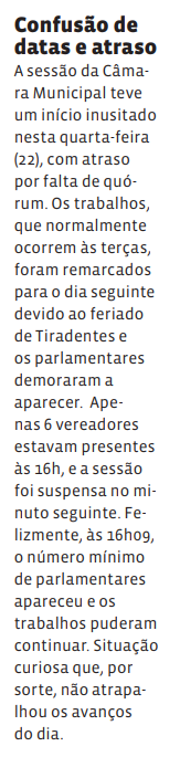 Confusão de datas e atraso
