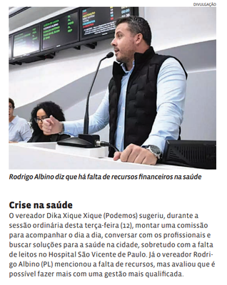 Crise na saúde