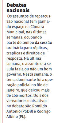 Debates nacionais
