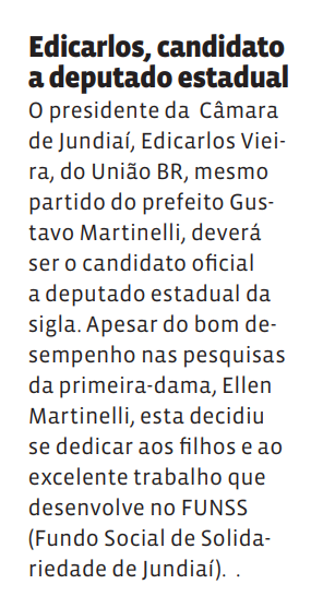 Edicarlos, candidato a deputado estadual