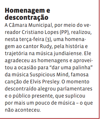 Homenagem e descontração