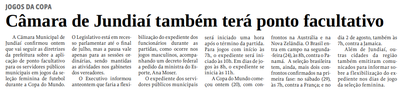 Câmara de Jundiaí também terá ponto facultativo