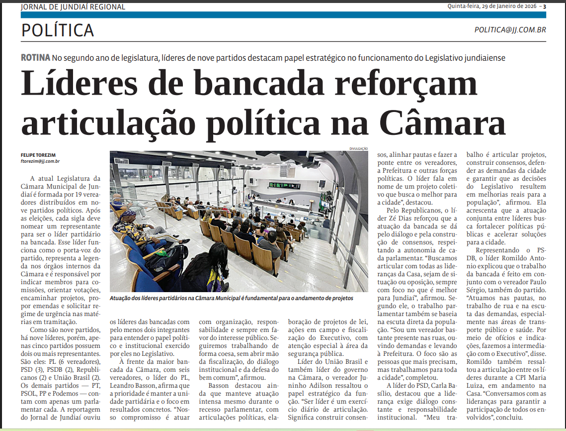 Líderes de bancada reforçam articulação política na Câmara