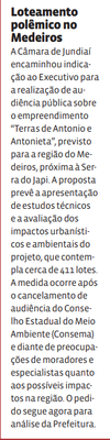 Loteamento polêmico no Medeiros