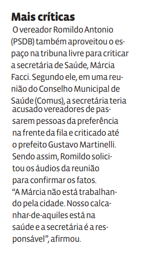 Mais críticas