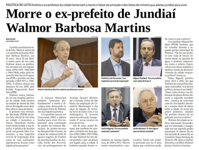 Morre o ex-prefeito de Jundiaí Walmor Barbosa Martins