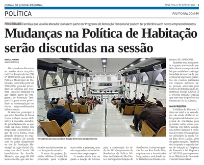 Mudanças na Política de Habitação serão discutidas na sessão 