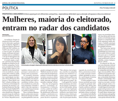 Mulheres, maioria do eleitorado, entram no radar dos candidatos