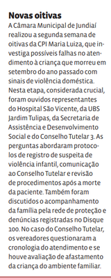 Novas oitivas