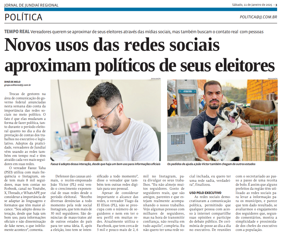 Novos usos das redes sociais aproximam políticos de seus eleitores