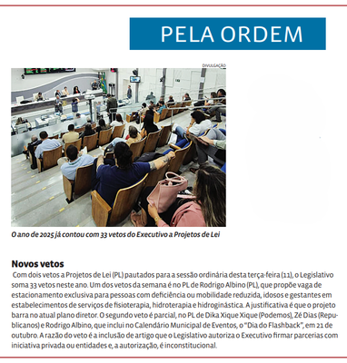Novos vetos