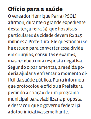 Ofício para a saúde