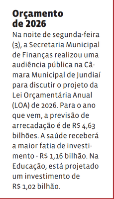 Orçamento de 2026