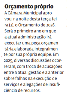 Orçamento próprio
