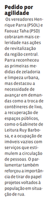 Pedido por agilidade