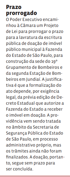 Prazo prorrogado