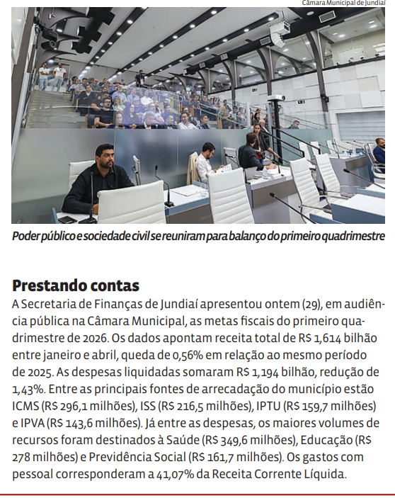 Prestando contas