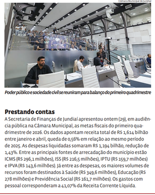 Prestando contas