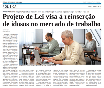 Projeto de Lei visa à reinserção de idosos no mercado de trabalho