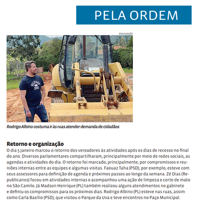 Retorno e organização