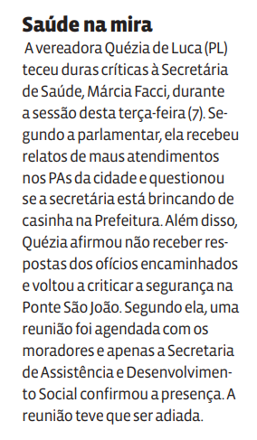 Saúde na mira
