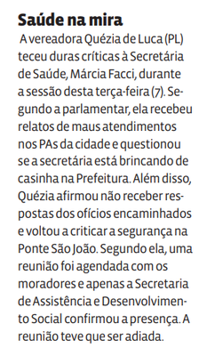 Saúde na mira