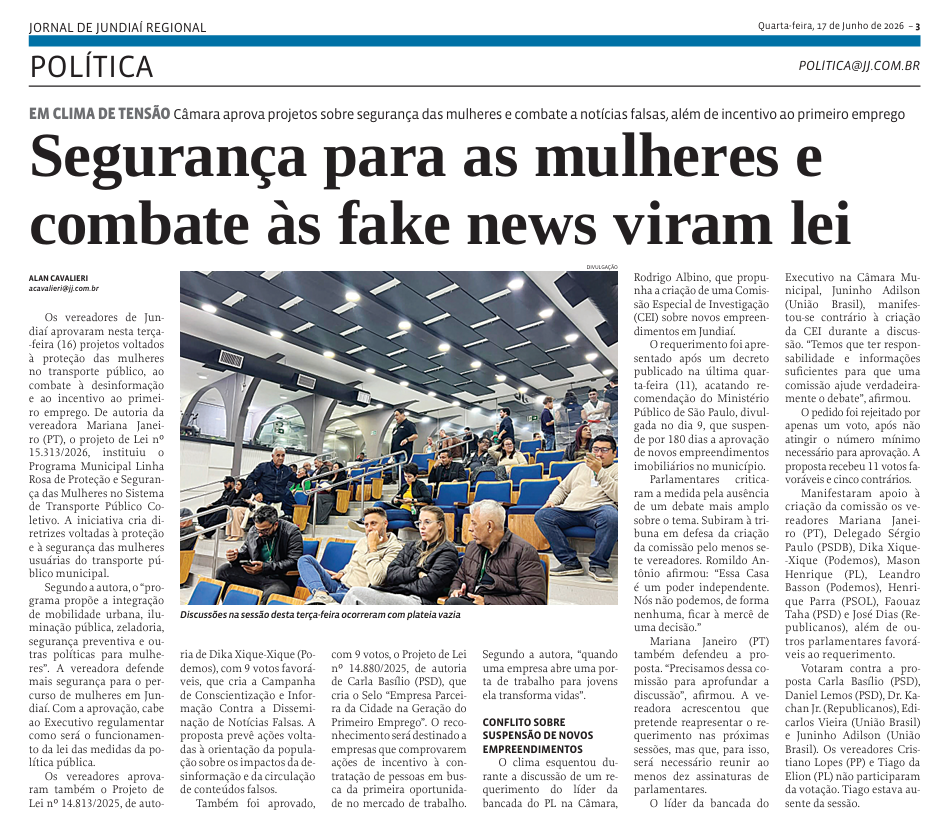 Segurança para as mulheres e combate às fake news viram lei 