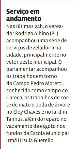 Serviço em andamento