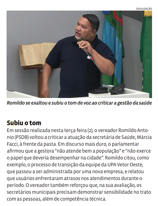 Subiu o tom